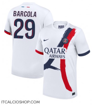 Paris Saint-Germain Bradley Barcola #29 Seconda Maglia 2024-25 Manica Corta